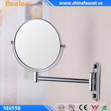 Miroir extensible mural avec cadre en laiton double face